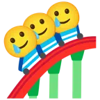 montagne russe + faccina sorridente con lacrima