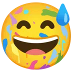 tavolozza + faccina con sorriso e goccia di sudore