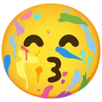 tavolozza + faccina che bacia con occhi sorridenti