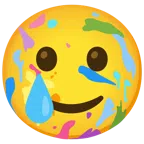 tavolozza + faccina sorridente con lacrima
