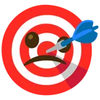 bersaglio + faccina confusa
