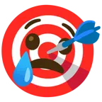 bersaglio + faccina che piange