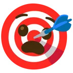 bersaglio + faccina angosciata