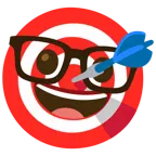 bersaglio + faccina nerd