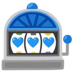 slot machine + cuore blu