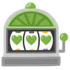 slot machine + cuore verde