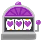 slot machine + cuore viola