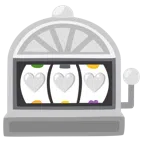 slot machine + cuore bianco