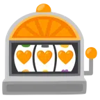 slot machine + cuore arancione