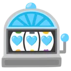 slot machine + cuore azzurro