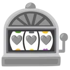 slot machine + cuore grigio