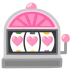 slot machine + cuore rosa