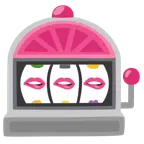 slot machine + bocca che morde il labbro
