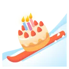 スキー + バースデーケーキ