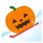 スキー + ハロウィンかぼちゃ