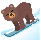 スキー + クマの顔