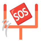 アメフト + SOSマーク