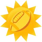 アメフト + 顔のある太陽