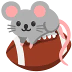 アメフト + ネズミの顔