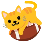 アメフト + ネコの顔
