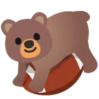 アメフト + クマの顔