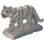 Tigergesicht + Felsen
