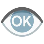 ojo + botón OK