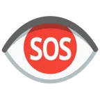 ojo + símbolo de socorro