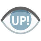 ojo + botón UP!