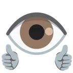 pulgar hacia arriba + ojo