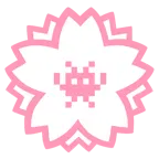 Computerspiel-Monster + Blumenstempel