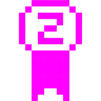 Computerspiel-Monster + Silbermedaille