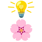 lâmpada + flor de cerejeira