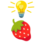 lâmpada + morango