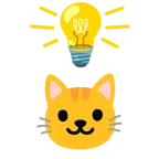 lâmpada + rosto de gato