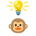 lâmpada + rosto de macaco