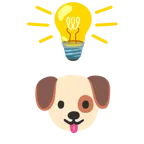 lâmpada + rosto de cachorro