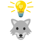 lâmpada + rosto de lobo