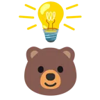lâmpada + rosto de urso