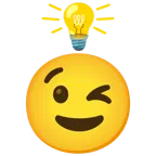 lampadina + faccina che fa l’occhiolino