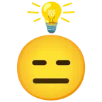 lâmpada + rosto inexpressivo
