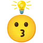 lampadina + faccina che bacia