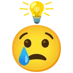 lâmpada + rosto chorando