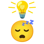 lampadina + faccina che dorme