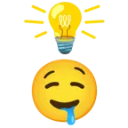 lampadina + faccina che sbava