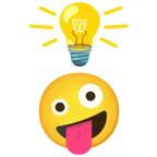 lampadina + faccina impazzita