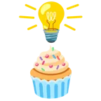 lâmpada + cupcake