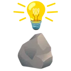 lâmpada + pedra