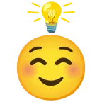 lampadina + faccina sorridente