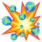 Zusammenstoß + Globus mit Europa und Afrika